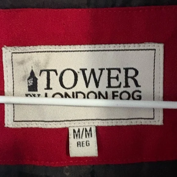 Tower by London Fog Men’s size M Black Jacket with Red Accents - Picture 5 of 8
